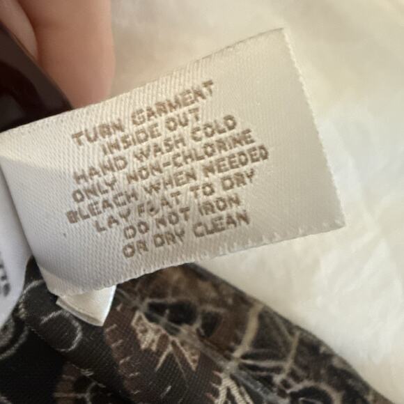 CHICO’S Burnout Velvet Brown Embellished Tunic Blouse Top Stretch Fall Size 2 L - Picture 9 of 9